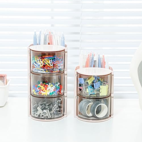 FABROK 3-Layer Hair Accessories Organizer for Girls, Pink - Image 7
