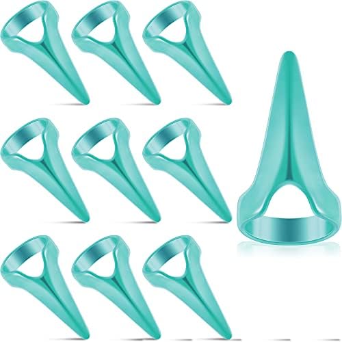Hicarer 10 Pcs Stitch Braids Tool Metal Finger Rings Hair, Blue by Hicarer