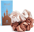 Kitsch & Disney Satin Scrunchies for Women - 2 Pcs, Desert Crown by Kitsch