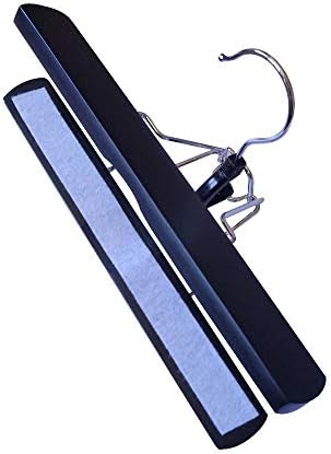 2 Pcs Hair Extensions Hanger, Wooden Wig Storage Hair Hanger with Anti-Slip for Wigs (Black) - Image 4