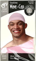 Titan Stocking Wave Cap 2PCS - Skull, Wig Cap Hair Accessories for Men and Women, LIGHT PINK COLOR by TITAN