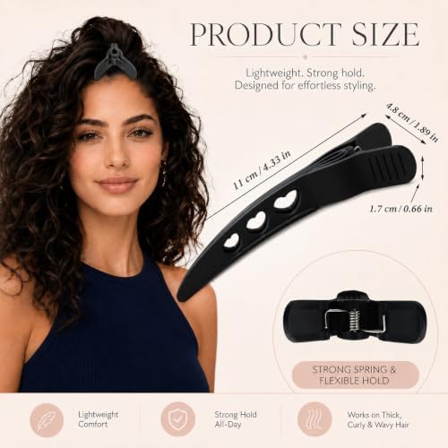 2 Pcs Volume Hair Clips for Roots, Root Clips for Curly Hair Volume, 4-Prong Design No-Crease Hairs Volumizing Clip Comb,DIY Hair Styling Tool for Men & Women(White) - Image 2