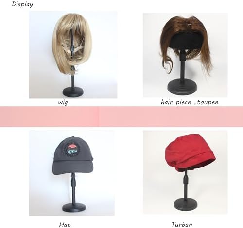 2 Packs 16.5 inch wig holder with half foam head velvet covered adjustable from 13.5 inch to 16.5 inch - Image 5