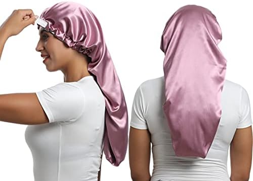 Satin Bonnet Silk Sleep Cap,Hair Bonnet for Braids Curly Hair - Image 5