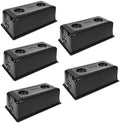 SUNPACK Sundome Plastic Multi-Vented Blackout Humidity Dome, Black, 7" (Pack of 5) - Ideal for Greenhouses or Indoor Gardening, Able to Adjust Humidity with Vents by SUNPACK