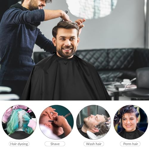 Professional Barber Cape for Hair Cutting, Waterproof Nylon Hair Cape with Snap Closure, Adults Unisex, 47" x 59" - Image 5