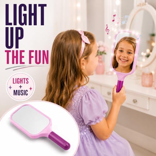 18 PCS Girls Beauty Hair Salon Toy Kit with Hairdryer, Straightener & Styling Accessories, Fashion Pretend Play Doll Stylist Set for Kids and Toddlers - Image 4
