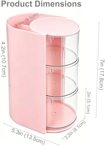 Hair Accessories Hair Ties Organizer with Hair Brush Holder - Pink - Image 6