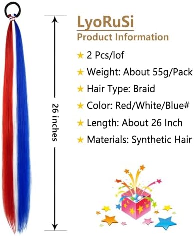 2 Pack Braid Ponytail Extension with Wrap Around Hair Ponytail Extension - Image 2