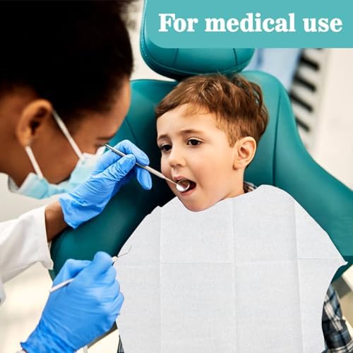 MAQIHAN 75pcs Dental Bibs Disposable - White Dentist Bib for Nail, Tattoo - Image 6