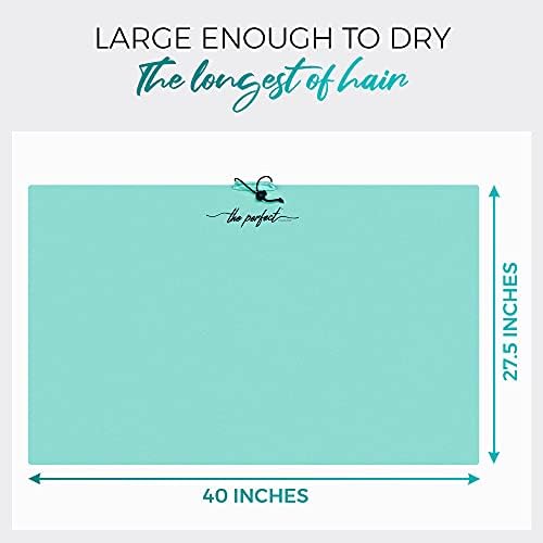 Microfiber Hair Towel Wrap for Women – Large Fast Drying Hair Towel with Patented Clip – Anti-Frizz, Super Absorbent, Silky Smooth Microfiber – Plopping Hair Wrap for Curly & Wavy Hair – 2 Pack - Image 3