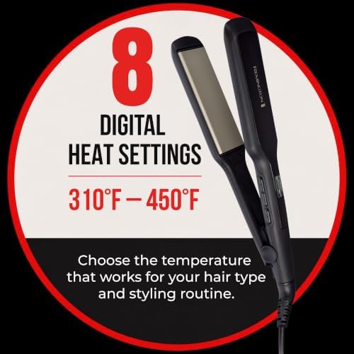 REMINGTON 1.75" Anti-Static Hair Straightener, Wide Professional Flat Iron - Image 7
