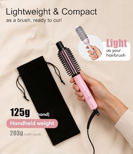 Farery Mini Thermal Brush 1 Inch, Touch-ups, Heated Round Curling Iron - Image 3