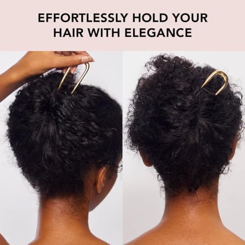Kitsch French Hair Pins for Women | Secure Hold All Day - Gold, 2pcs - Image 4