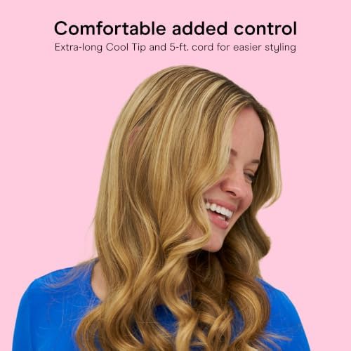 Conair Curling Iron​, Fine to Thick Hair, 1-in. Barrel, Black/Silver - Image 5