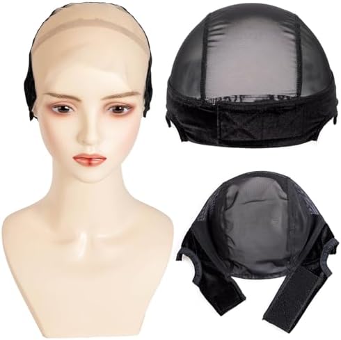 Wig Caps for Women Wig Caps with Grip Band for Keeping Wigs in Place 9x6 Glueless Wig Grip Cap with Transparent Lace Caps Non-Slip Adjustable Elastic Headband (Black) - Image 3