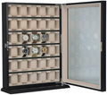 TIMELYBUYS 30 Piece Black Wood Watch Display Wall Hanging Case and Storage Organizer Box and Stand for Oversized Watches by TimelyBuys
