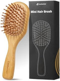 Bamboo Hair Brush – Small Scalp Massage Brush for Growth & Travel by Combetter