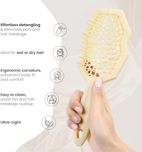 AIMIKE Glacier Detangler Brush for Curly Hair, Wet & Dry Hair Brush - Image 5