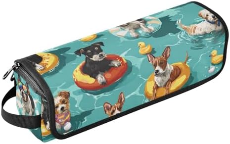 Hair Tools Travel Bag with Heat Resistant Mat Detachable 2-in-1 Curling Iron Travel Case Hot Tools Organizer for Straightener Flat Iron Teal Swimming Pool Dogs and Ducks by WelcometoElliTarr