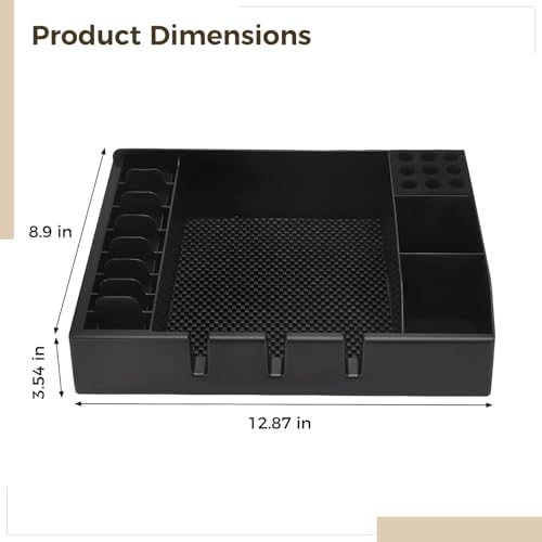 Hair Clipper Organizer Case, Multifunctional Barber Tray for Salon, Ideal for Storing Clippers, Scissors, Combs, and Other Tools, Non-Slip ABS Plastic Design - Image 4