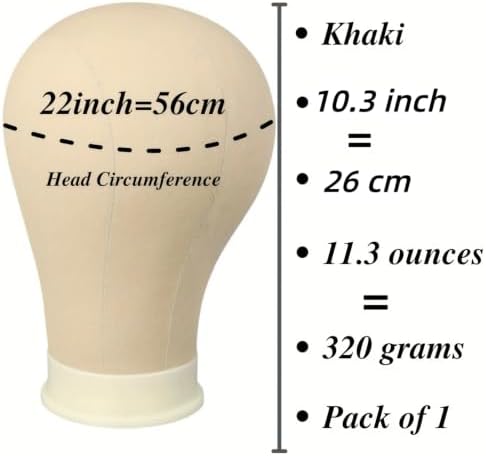 Mannequin Head for Wigs, Canvas Mannequin Head for Making or Display Wigs - Image 4