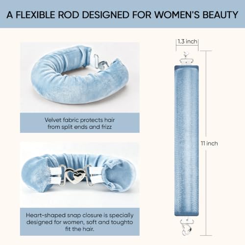 Heatless Curls Overnight Hair Care Set - Jumbo Velvet Hair Curlers - Image 2