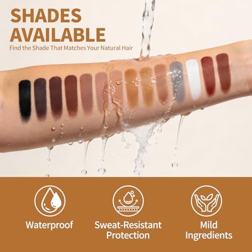 Sevich Hairline Powder, Gray Root Touch Up, Sweatproof, Black - Image 7