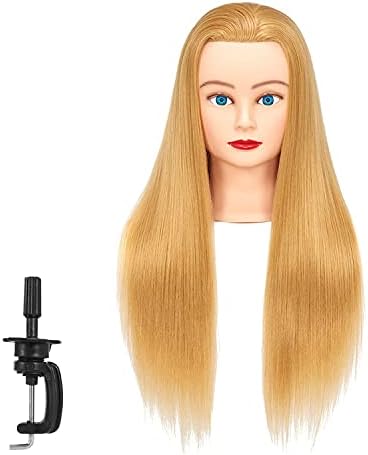 Mannequin Head 26-28" Synthetic Blonde Hair for Hairdresser - Image 2