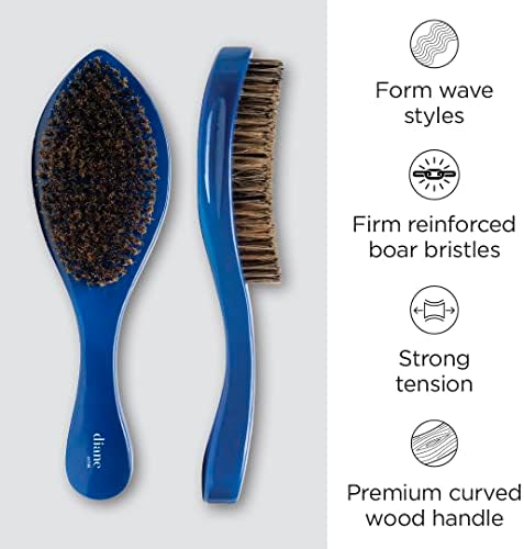 Diane Prestige Reinforced Boar Hard Bristle Curved Oval Wave Brush, D1747 - Image 2