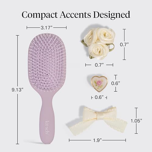 KitschPop™ Paddle Brush | Hair Brushes for Women – Soft Violet - Image 5