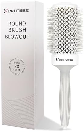 EAGLE FORTRESS Innovative Bristle Ceramic + Ionic Round Brush –Thermal Barrel – Fast-Drying Blowout Brush -53 by EAGLEFORTRESS