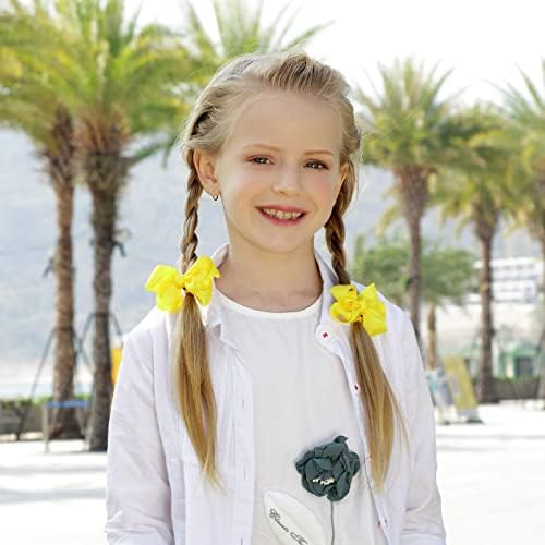 Oaoleer 30 Colors Grosgrain Ribbon Hair Accessories - 3 Inch Bows, Clips, Barrettes, and Alligator Clips for Girls, Toddlers, Kids, and Teens - Image 2