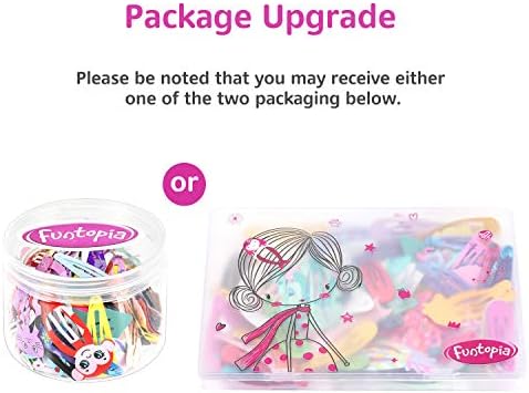 Hair Clips for Girls, Funtopia 100Pcs Snap Barrettes for Kids Teens Women - Image 6