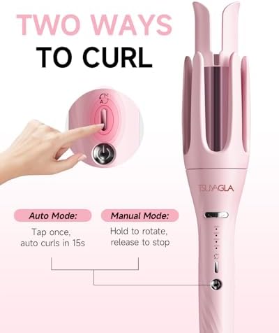 TSUYAGLA 3 in 1 Automatic Curling Iron, Hair Curlers, 1"-1.25"-1.5" Barrels - Image 4