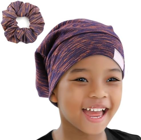 Kids Beanie Sleep Hats Bonnet for Child Curly Frizzy Hair Daily by ELIHAIR