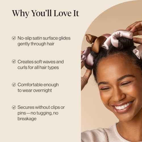 Kitsch Satin Flexi Rods Heatless Curling Rod - 6 pcs, Rosewood - Image 6
