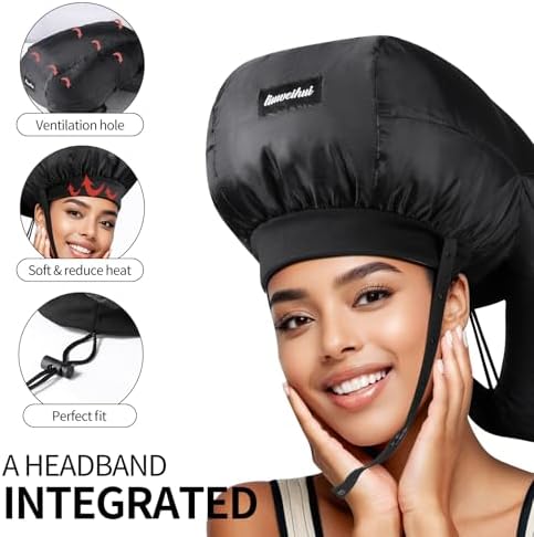 Bonnet Hair Dryer, Ideal Hair Diffuser for Curly Hair， Your Ultimate Solution - Spacious Capacity Blow Dryer Cap for Rapid Styling of Curls - Image 3