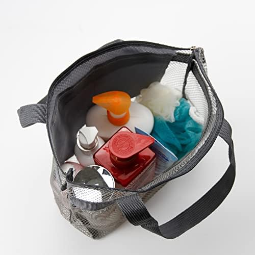 TOPASION Mesh Shower Caddy Bag Portable Hanging Toiletry and Bath Organizer with Zipper for Travel, Gym, Camping, College Dorms, Beach - Image 2