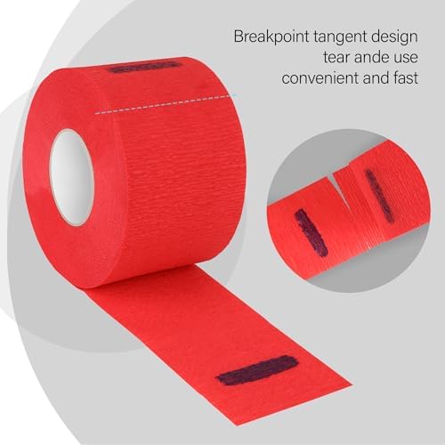 Stretchy Barber Paper Neck Strips - 5 Rolls & 500 Disposable Bands, Professional Hairdressing Accessory Tool - Image 4