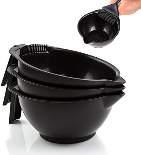 Hair Dye Bowl Set - 3 Hair Color Mixing Bowls - Salon Hair Coloring Bowls by SalonSupplyCo