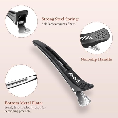 AIMIKE Hair Clips for Styling Sectioning, Barbers & Home Hair Cutting Clips - Image 4