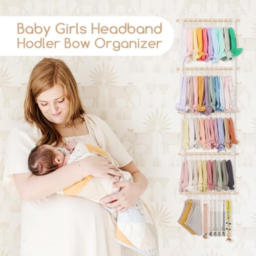 POVETIRE Headband Holder Bow Organizer for Girls, Baby Head Bands Storage - Image 5