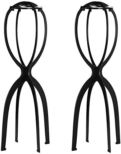 Dreamlover Tall Wig Stand for Long Wigs, Wig Drying Stand, Black, 2 Packs by Dreamlover