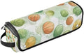 Hair Tools Travel Bag with Heat Resistant Mat 2-in-1 Hot Tools Travel Bag Organizer Flat Curling Iron Travel Case for Straightener Green Orange Watercolor Basketballs by WelcometoElliTarr