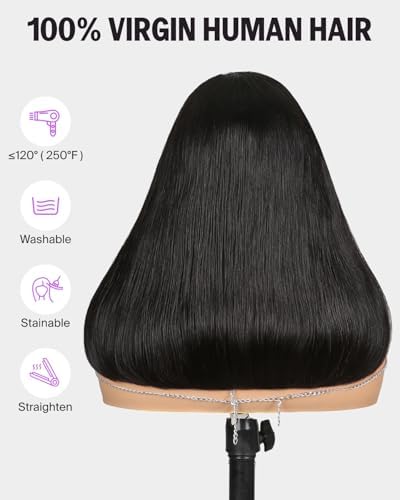 6x5 Glueless Wigs Human Hair 12A Straight 18 Inch - Image 4