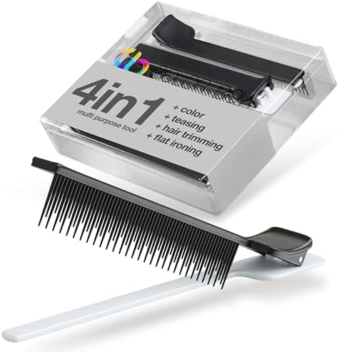 ColorBow Teasing Clip Comb (5 Pack) Teasing Comb, Coloring Styling Tools - Hairstylist Must Haves for Highlights balayage board Companion Ombré Trimming & Cutting - Flat Iron Comb Attachment Clip on by ColorBow%C2%AE