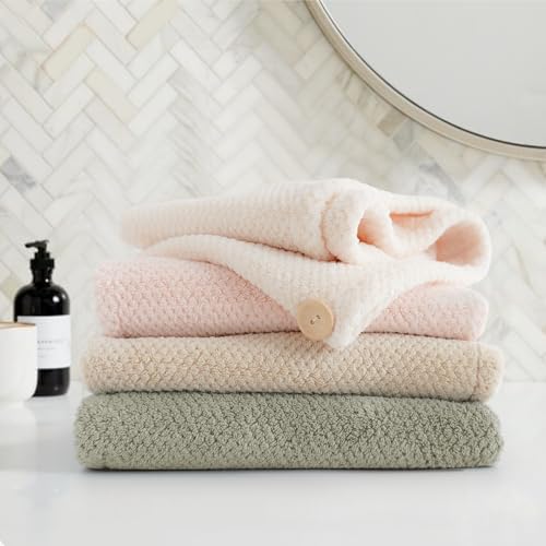 ROLSHOL 4 Pack Extra Large Microfiber Hair Towel Wraps for Women - Image 7
