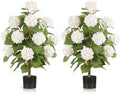 3FT Artificial Hydrangea Tree,White 2 Pack by Gicbzkoz