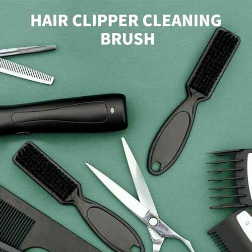8 Pcs Barber Clipper Brush Blade Trimmer Cleaning Brush Set Duster Manicure Nylon Brush Hair Styling Tool (Black) - Image 5